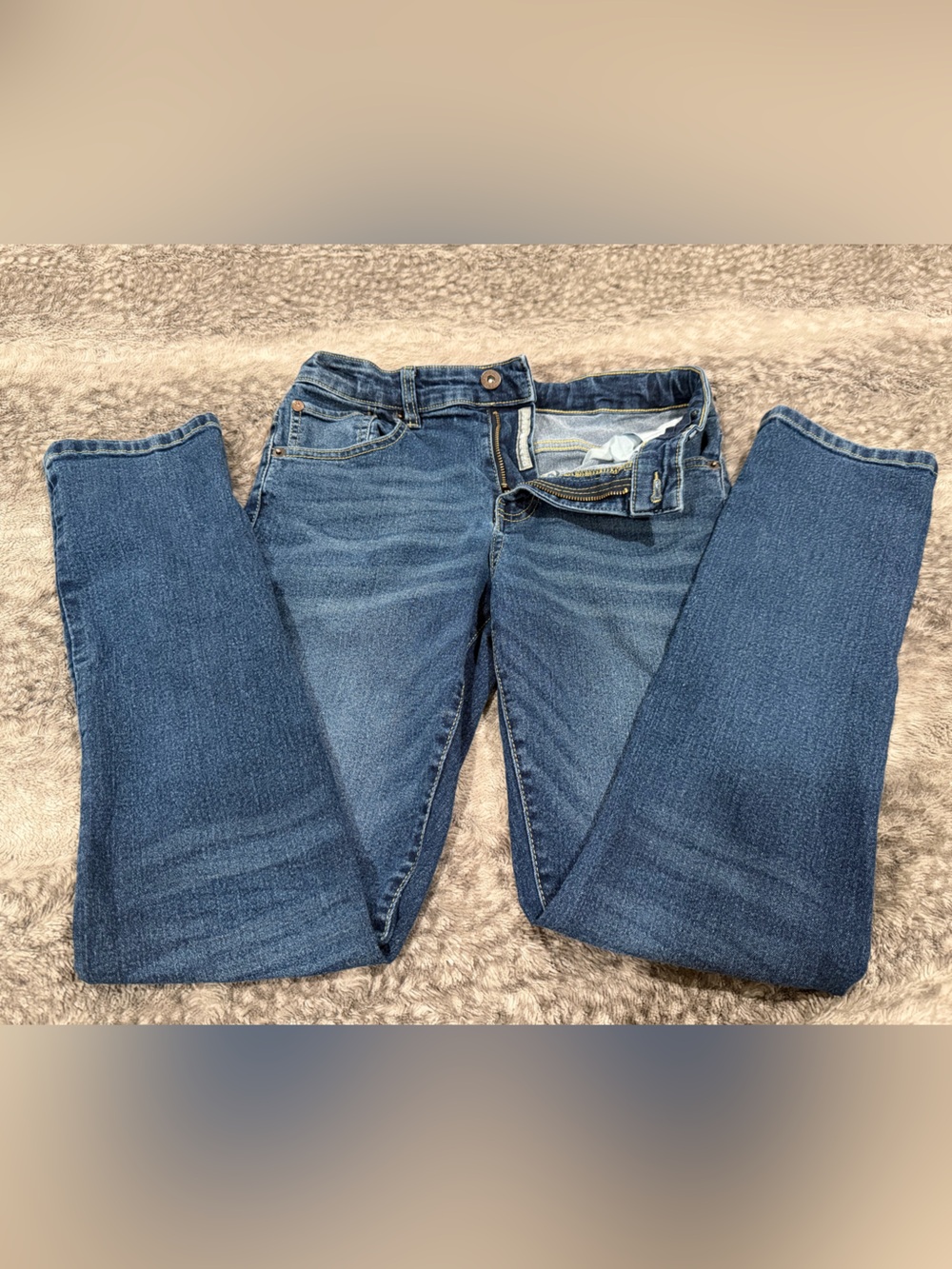 Lucky Brand (BOYS) Dark Blue Denim Jeans with Contrast Stitching